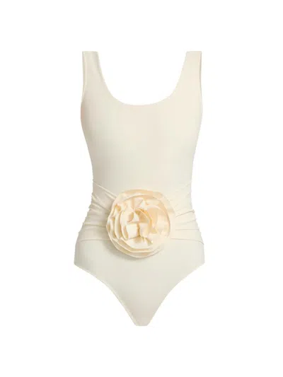 Chiara Boni La Petite Robe Women's Duana Rosette One-piece Swimsuit In White