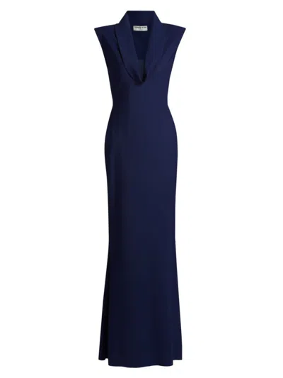 Chiara Boni La Petite Robe Women's Duina Cowlneck Gown In Blue Notte