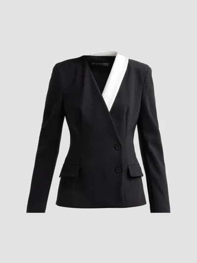 Chiara Boni La Petite Robe Women's Edris Two-tone Blazer In Gray