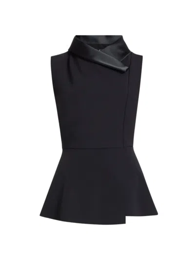 Chiara Boni La Petite Robe Women's Elida Sleeveless Peplum Top In Black