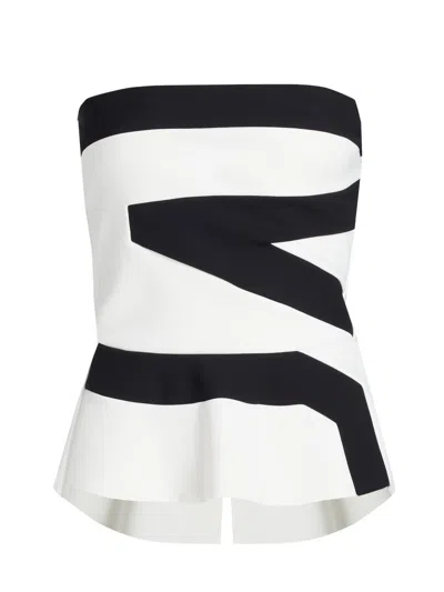 Chiara Boni La Petite Robe Women's Gabry Striped Strapless Top In Multi