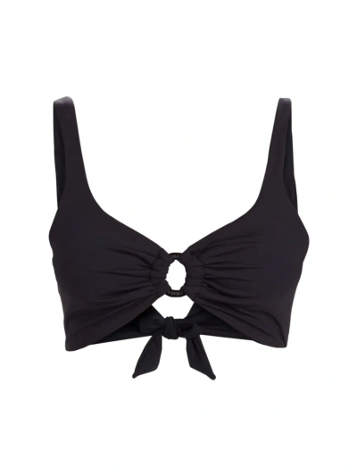 Chiara Boni La Petite Robe Women's Gia Ring-insert Bikini Top In Black