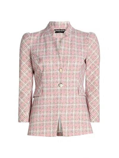 Chiara Boni La Petite Robe Women's Hisako Tweed-print Stretch-jersey Blazer In Multi