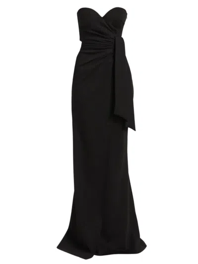 Chiara Boni La Petite Robe Women's Kalos Sugar Strapless Drape Column Gown In Black