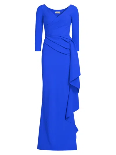 Chiara Boni La Petite Robe Women's Kleos Ruffle Gown In Blue Klein