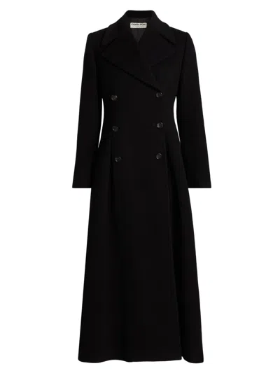 Chiara Boni La Petite Robe Women's Libbya Virgin Wool-blend Double-breasted Coat In Black