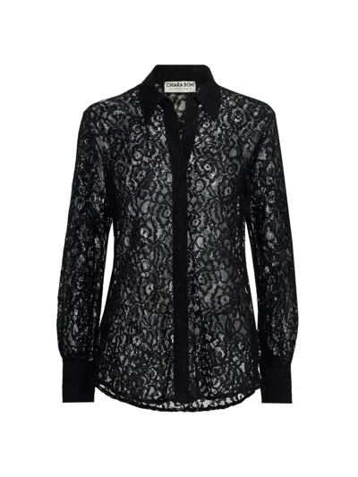 Chiara Boni La Petite Robe Women's Manal Lace Shirt In Black