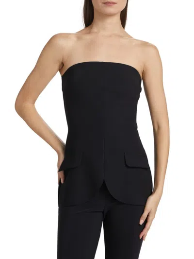 Chiara Boni La Petite Robe Women's Manou Strapless Tailored Top In Black