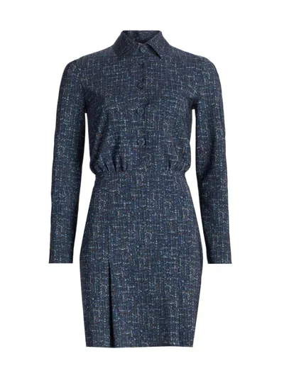 Chiara Boni La Petite Robe Women's Migy Printed Mini-shirtdress In Blue