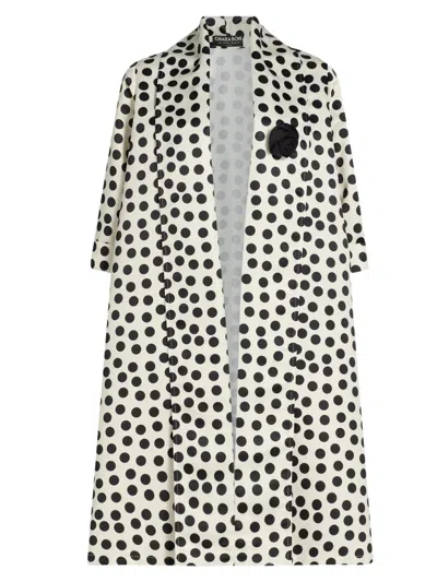 Chiara Boni La Petite Robe Women's Nanami Rose Appliqué Coat In Gold