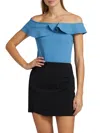 Chiara Boni La Petite Robe Women's Nidal Ruffled Off-the-shoulder Top In Blue