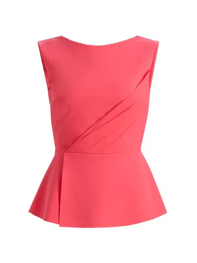 Chiara Boni La Petite Robe Women's Oliwia Sje Ruched Stretch-jersey Peplum Top In Red