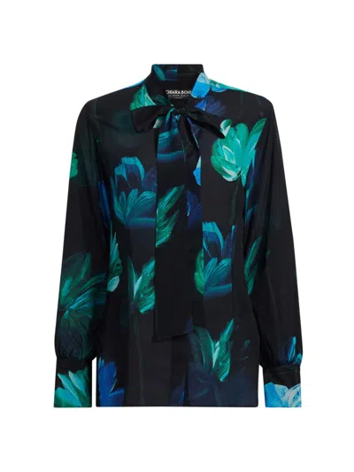 Chiara Boni La Petite Robe Women's Reni Silk Printed Chiffon Blouse In Multi