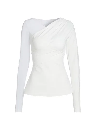 Chiara Boni La Petite Robe Women's Riccio Mesh Jersey Illusion Top In White