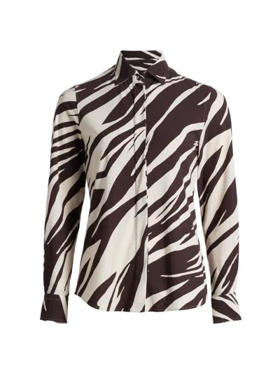 Chiara Boni La Petite Robe Women's Rosyna Zebra-stripedjersey Shirt In Multi