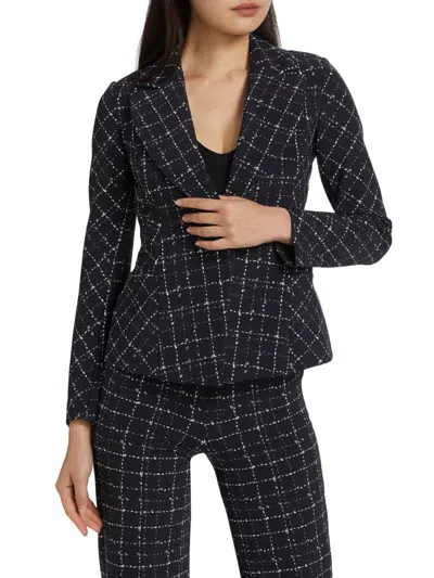 Chiara Boni La Petite Robe Women's Ruggery Check-print Blazer In Black