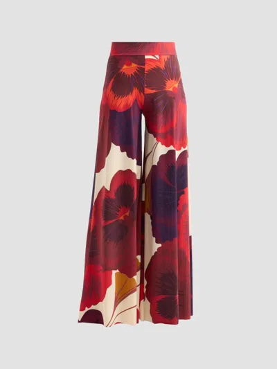 Chiara Boni La Petite Robe Women's Skyla Floral Wide-leg Pants In Josephine Ivory