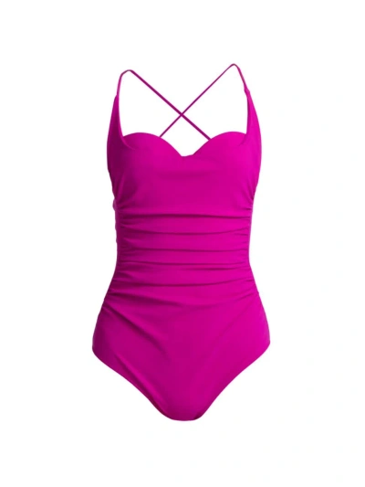 Chiara Boni La Petite Robe Women's Sweetheart Scoop One-piece Swimsuit In Ciclamino