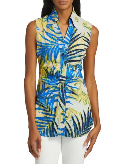 Chiara Boni La Petite Robe Women's Tulum Botanic V-neck Top In Multi