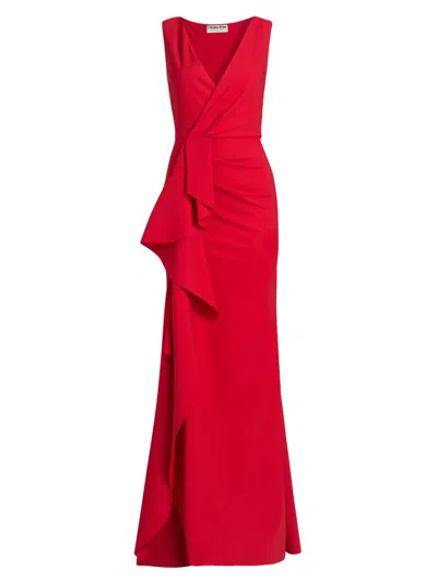 Chiara Boni La Petite Robe Women's Vesse Ruffled Jersey Gown In Red