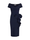 Chiara Boni La Petite Robe Women's Youwen Ruffled Cocktail Dress In Blue Notte