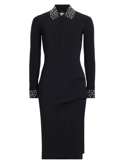 Chiara Boni La Petite Robe Women's Zoelle Pearl-collar Cocktail Dress In Black