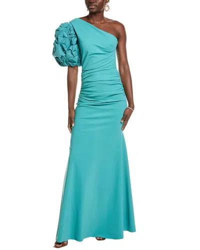 Chiara Boni La Petite Robe Yuga Sje Taf One-shoulder Maxi Dress In Green
