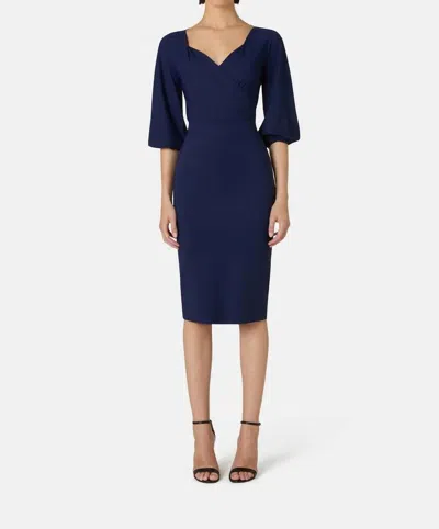 Chiara Boni Lumi Midi Skirt In Blue Notte