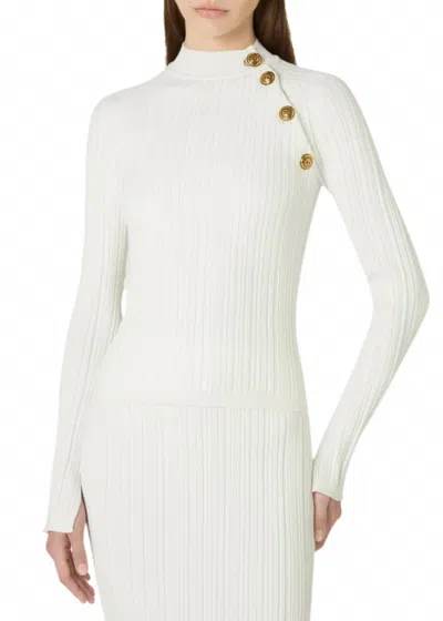 Chiara Boni Maijok Pepper Sweater In Bianco In White
