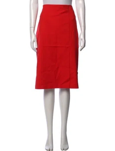 Pre-owned Chiara Boni Midi Length Skirt W/ Tags In Red