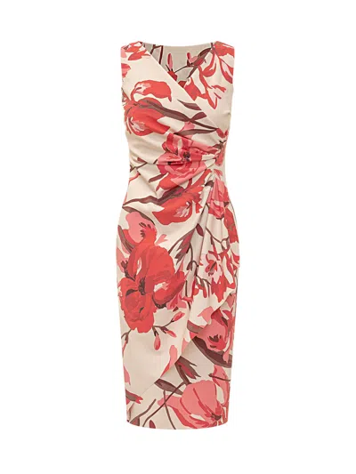 Chiara Boni Mini Floral Print Suit With Elegant Draping In Multi