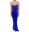 Chiara Boni Miya Long Zip Jersey Gown In Inchiostro In Multi