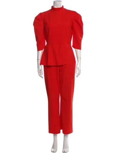 Pre-owned Chiara Boni Mock Neck Jumpsuit In Orange