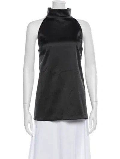 Pre-owned Chiara Boni Mock Neck Sleeveless Top In White