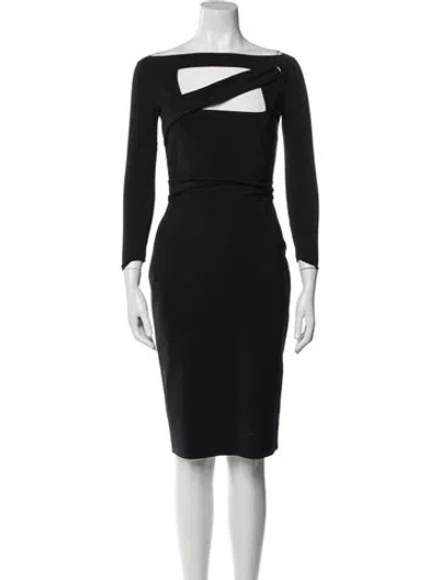 Pre-owned Chiara Boni Nylon Knee-length Dress In Blue
