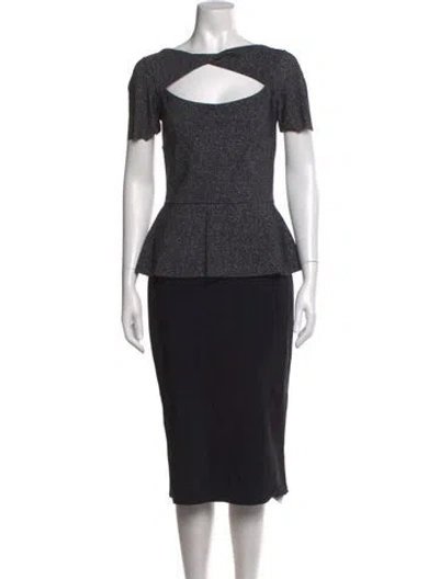 Pre-owned Chiara Boni Nylon Knee-length Dress In Gray