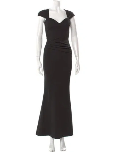 Pre-owned Chiara Boni Nylon Long Dress In Black