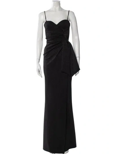 Pre-owned Chiara Boni Nylon Long Dress In Black