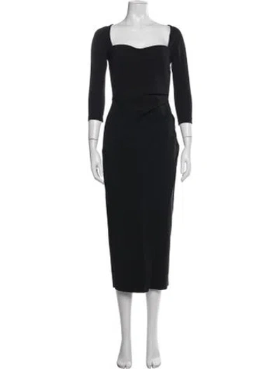 Pre-owned Chiara Boni Nylon Long Dress In Black