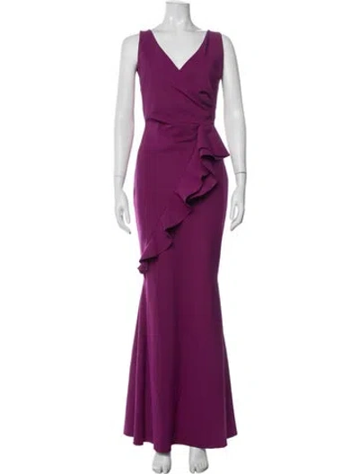 Pre-owned Chiara Boni Nylon Long Dress In Purple
