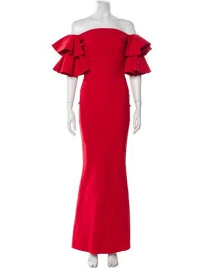 Pre-owned Chiara Boni Nylon Long Dress In Red