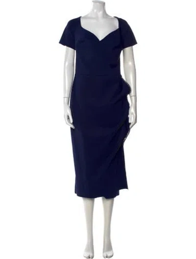 Pre-owned Chiara Boni Nylon Midi Length Dress In Blue
