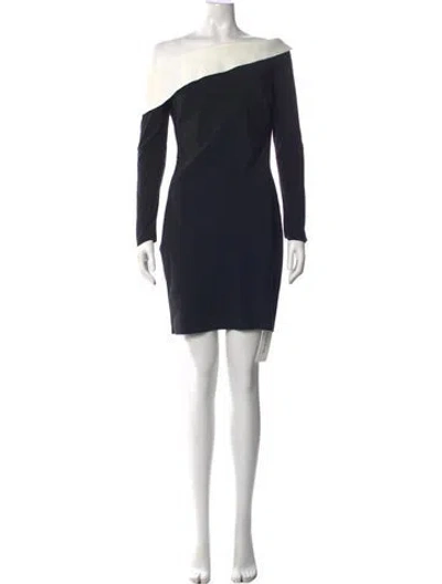 Pre-owned Chiara Boni Nylon Mini Dress In Black