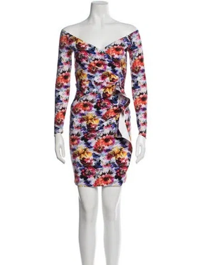 Pre-owned Chiara Boni Nylon Mini Dress In Multi