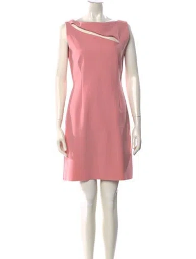 Pre-owned Chiara Boni Nylon Mini Dress In Pink