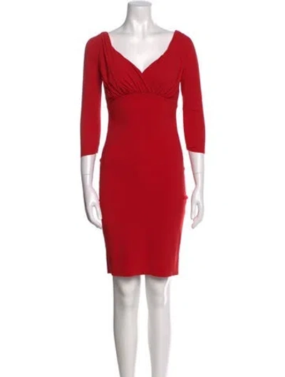 Pre-owned Chiara Boni Nylon Mini Dress In Red
