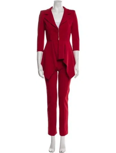 Pre-owned Chiara Boni Nylon Pantsuit In Red