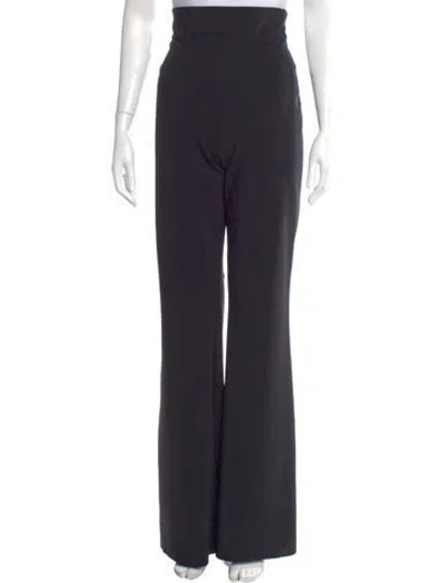 Pre-owned Chiara Boni Nylon Wide Leg Pants In Black