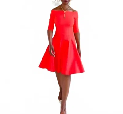 Chiara Boni Off The Shoulder Mini Dress In Red