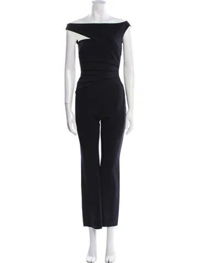 Pre-owned Chiara Boni Off-the-shoulder Jumpsuit In Black